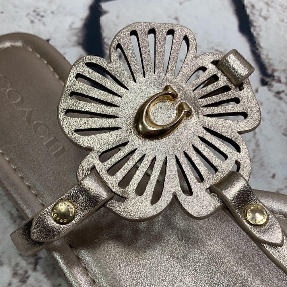 COACH JULIA SANDALS in champagne (nib) 7.5 - Picture 6 of 9